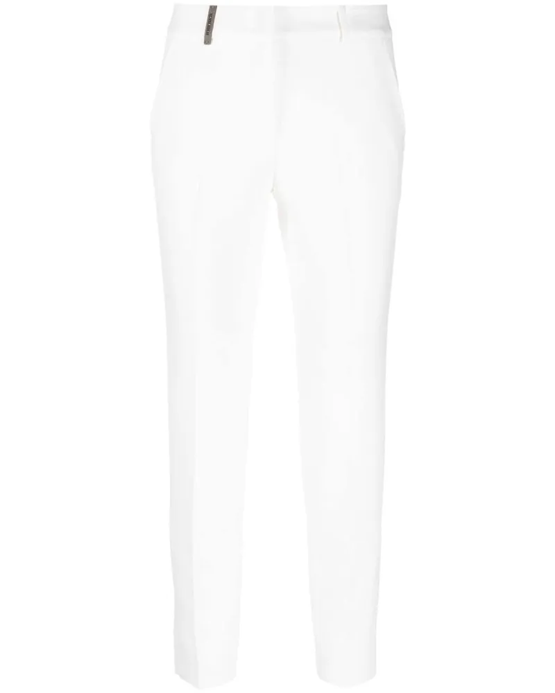 Peserico Hose mit Kristallen - Weiß Weiß