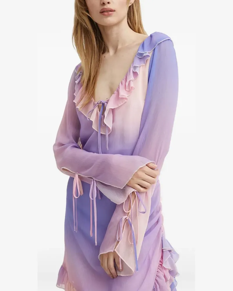 Résumé Kleid mit Volants - Violett Violett