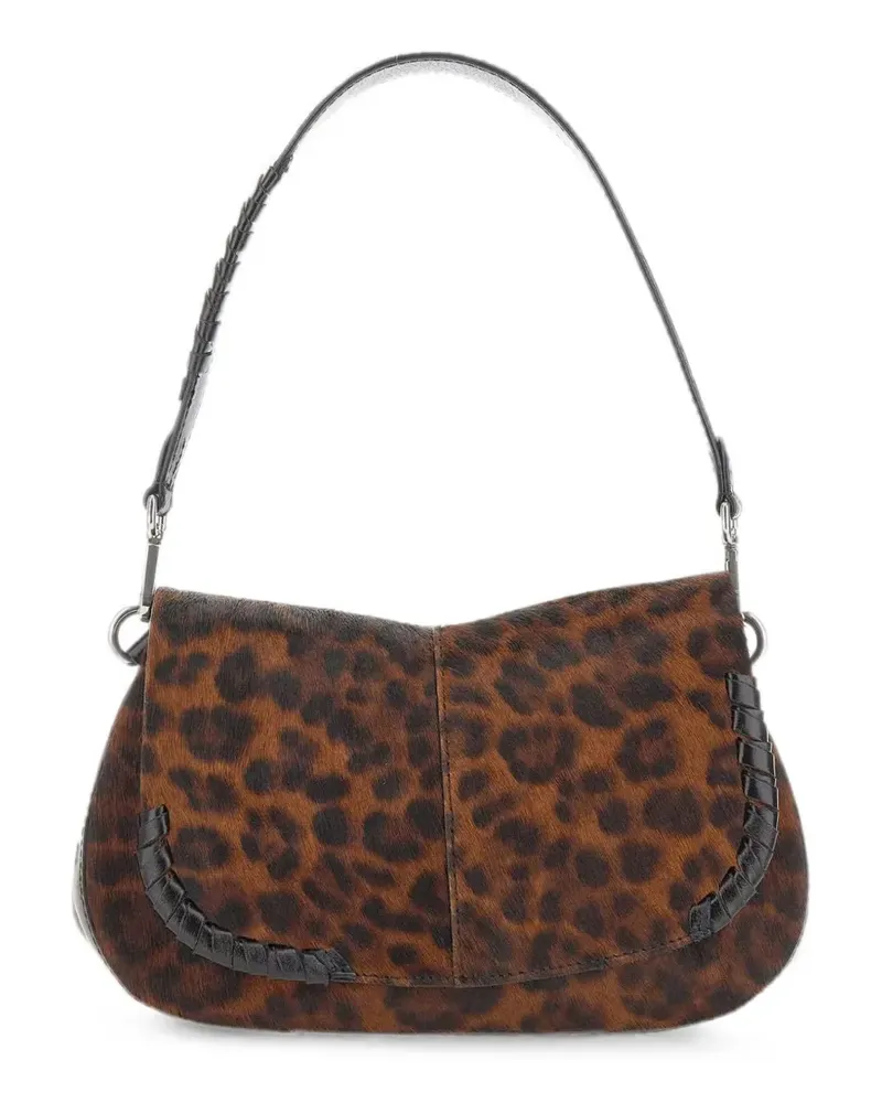 Gianni Chiarini Helena Round leopard-print shoulder bag - Schwarz Schwarz