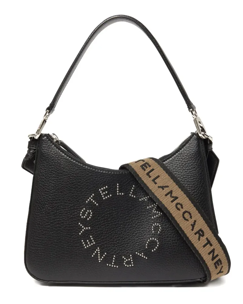 Stella McCartney Schultertasche mit Logo - Schwarz Schwarz