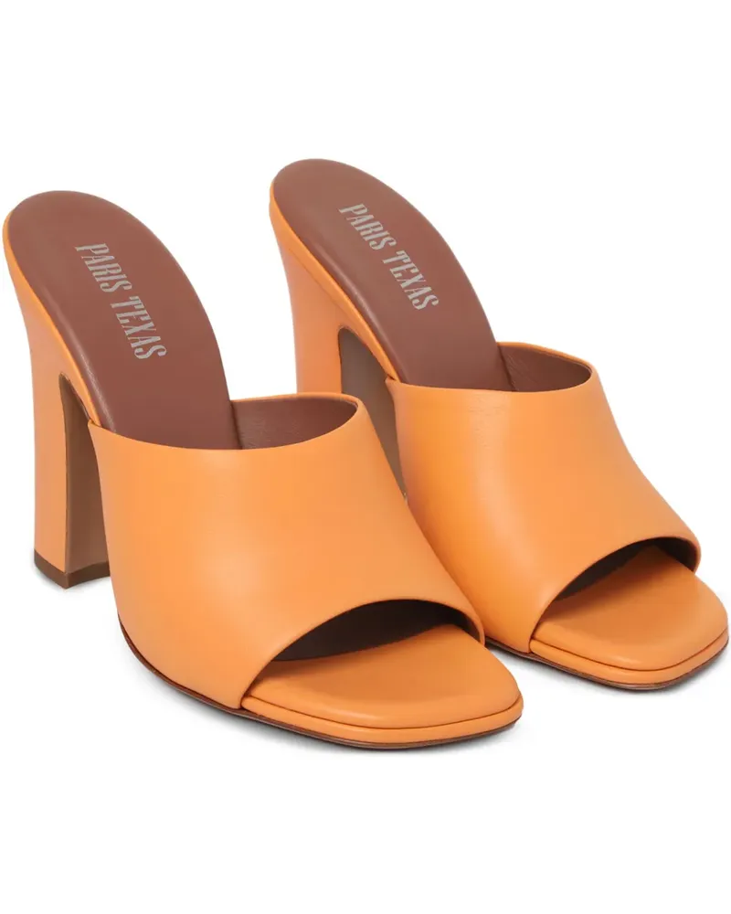 Paris Texas Ava Mules 100mm - Orange Orange