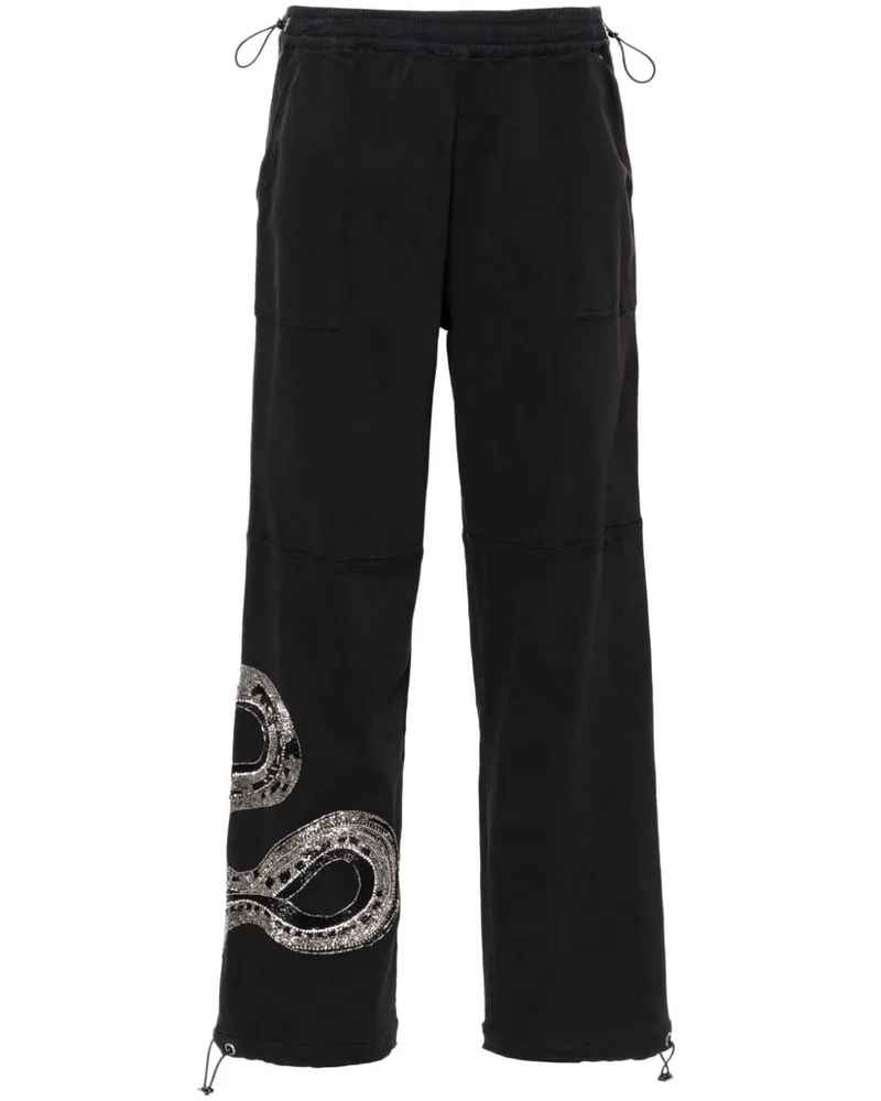 AllSaints Yas Twill-Hose mit Perlendetail - Schwarz Schwarz