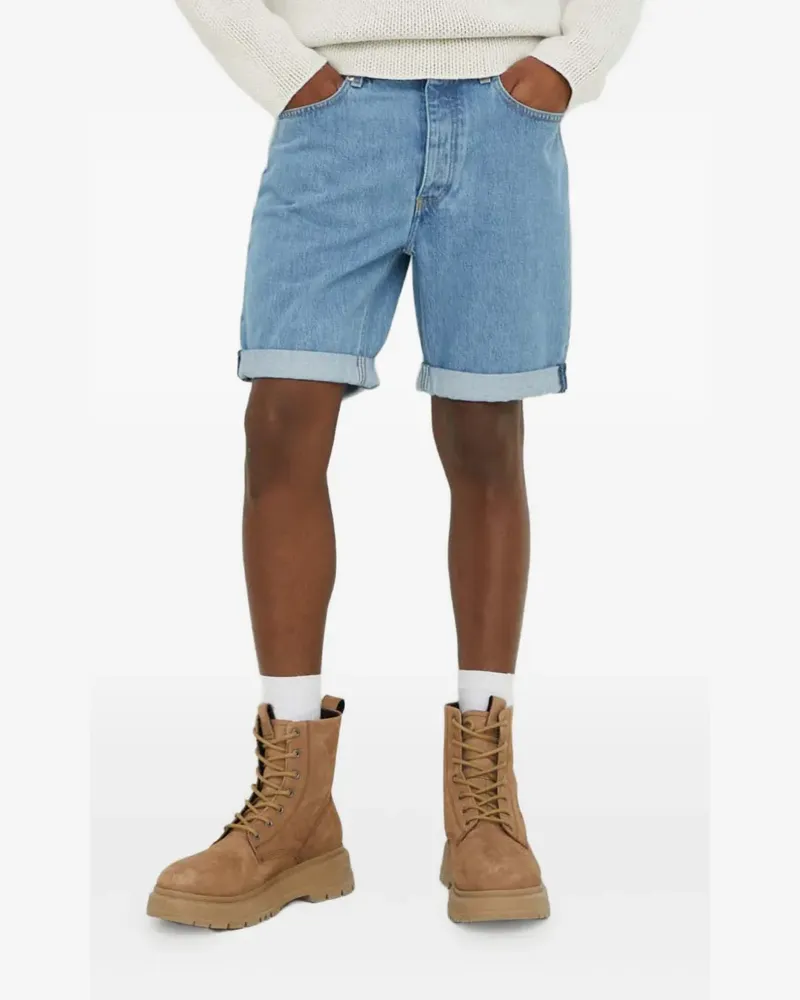 Won Hundred cuffed-hem shorts - Blau Blau