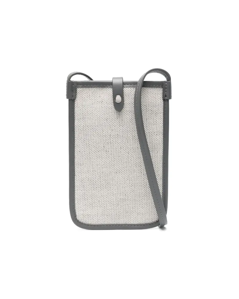 Kiton Umhängetasche mit Logo-Prägung - Grau Grau