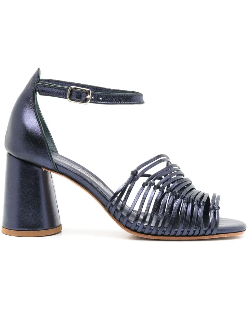 Sarah Chofakian Thiomphe Sandalen im Metallic-Look - Blau Blau