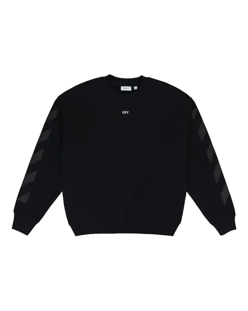 OFF-WHITE Sweatshirt mit diagonalen Streifen - Schwarz Schwarz