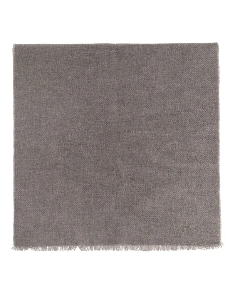 Lanvin Schal mit Logo-Stickerei - Grau Grau