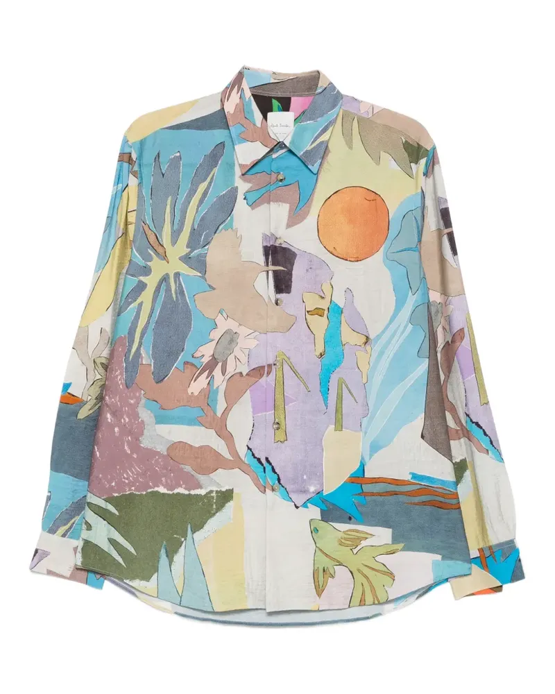 Paul Smith printed shirt - Blau Blau