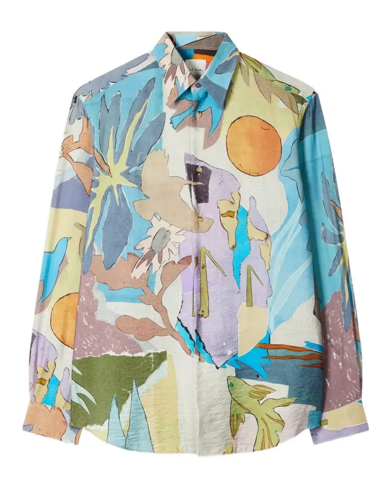 Paul Smith Hemd mit Print - Blau Blau