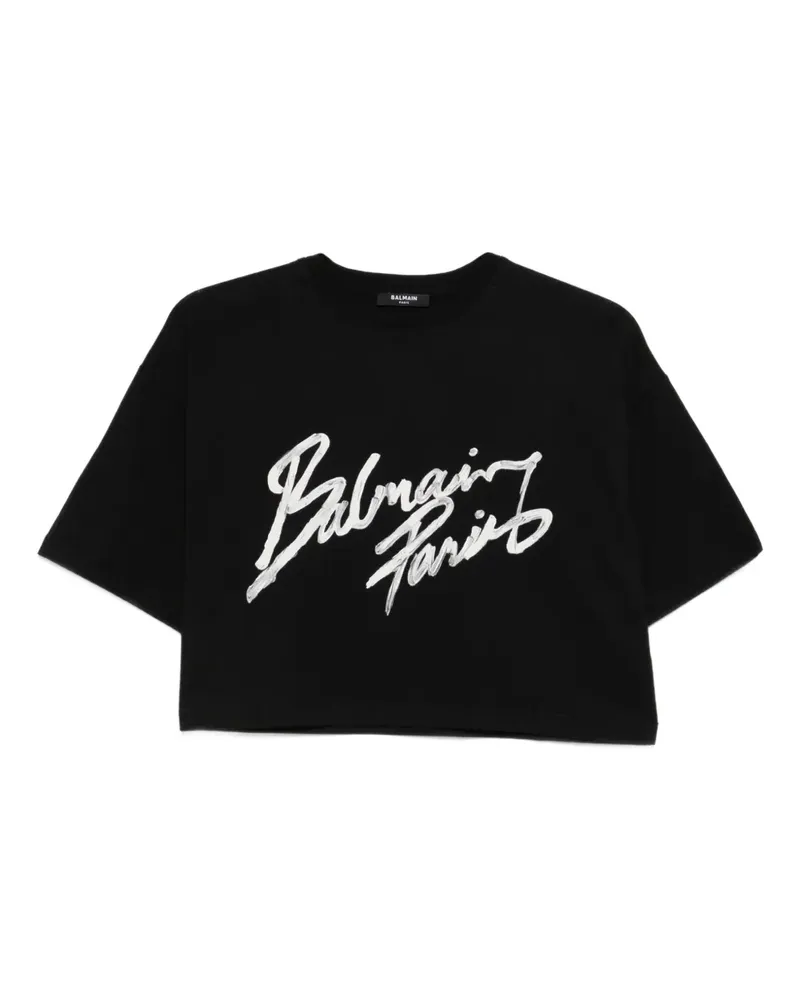 Balmain graphic-print t-shirt - Schwarz Schwarz