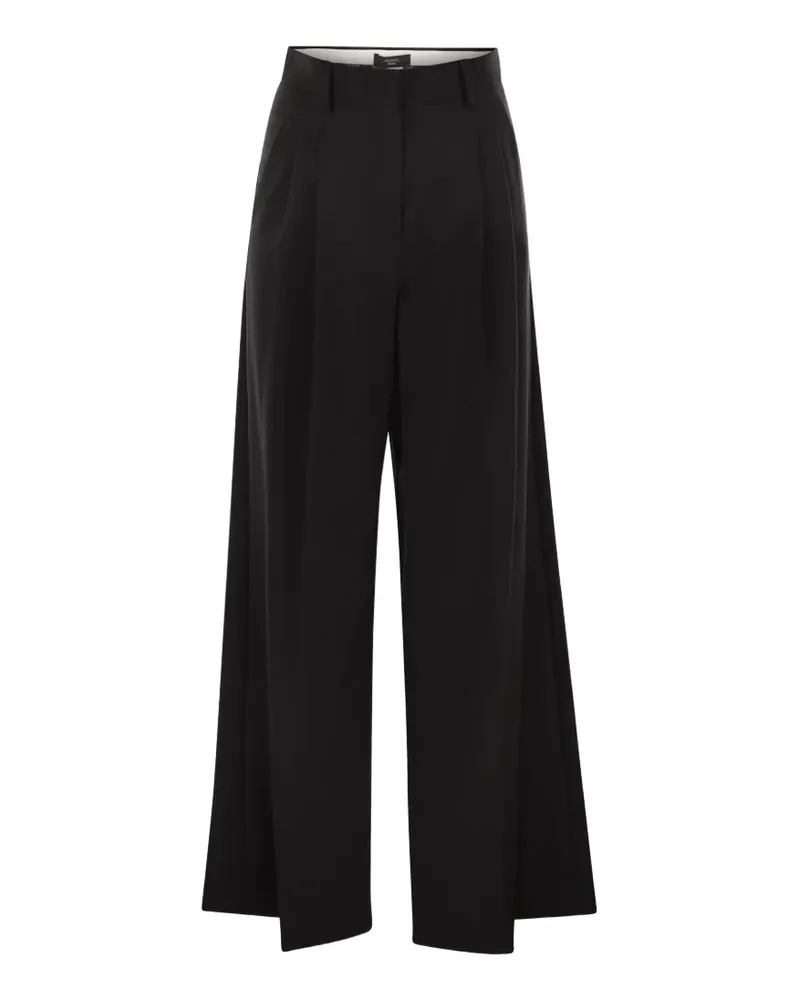 Max Mara Hose mit Abnähern - Schwarz Schwarz