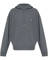 Kitsuné Oversized-Hoodie mit Fox Head-Patch Grau