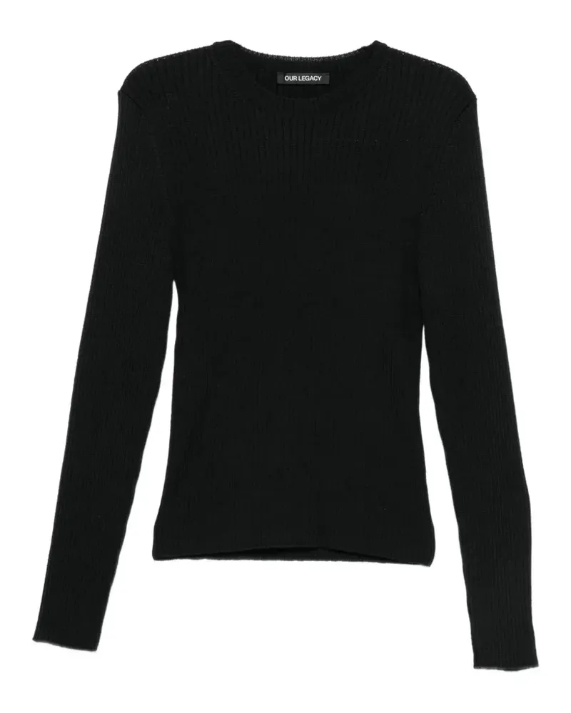 Our Legacy ribbed-knit sweater - Schwarz Schwarz