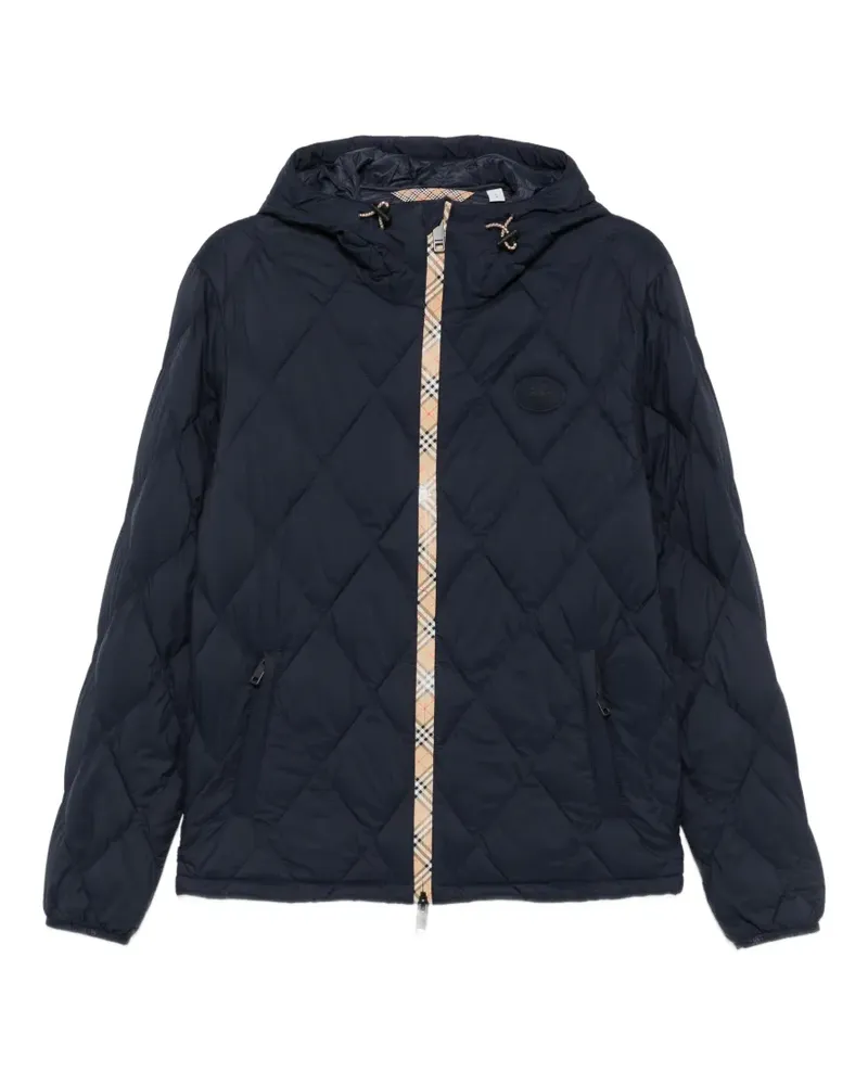 Burberry Gesteppte Kapuzenjacke - Blau Blau