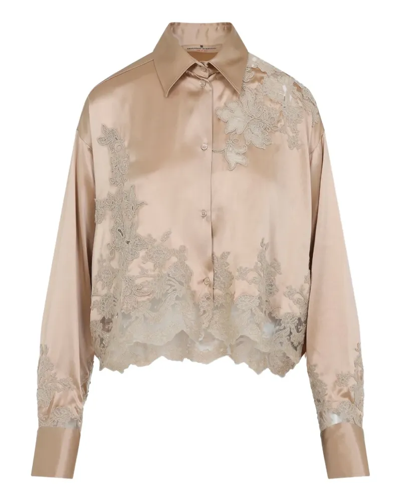 Ermanno Scervino Hemd mit Spitzeneinsätzen - Nude Nude