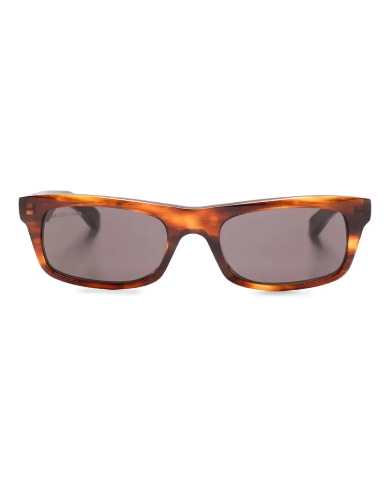 Balenciaga Sonnenbrille mit eckigem Gestell - Braun Braun