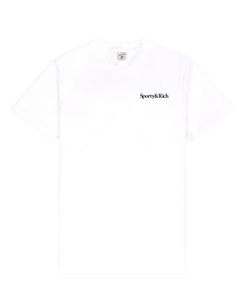 SPORTY & RICH T-Shirt mit Logo-Print - Weiß Weiß