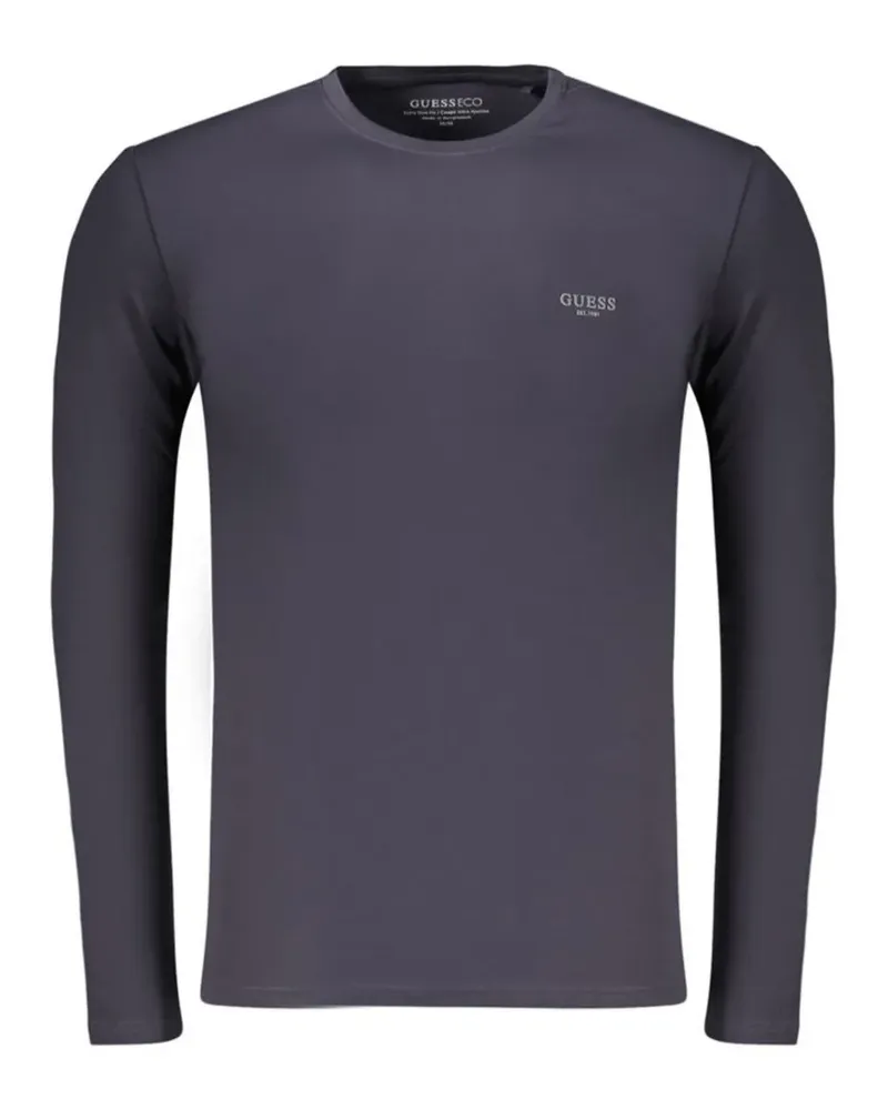 Guess Langarmshirt mit Logo-Print - Grau Grau