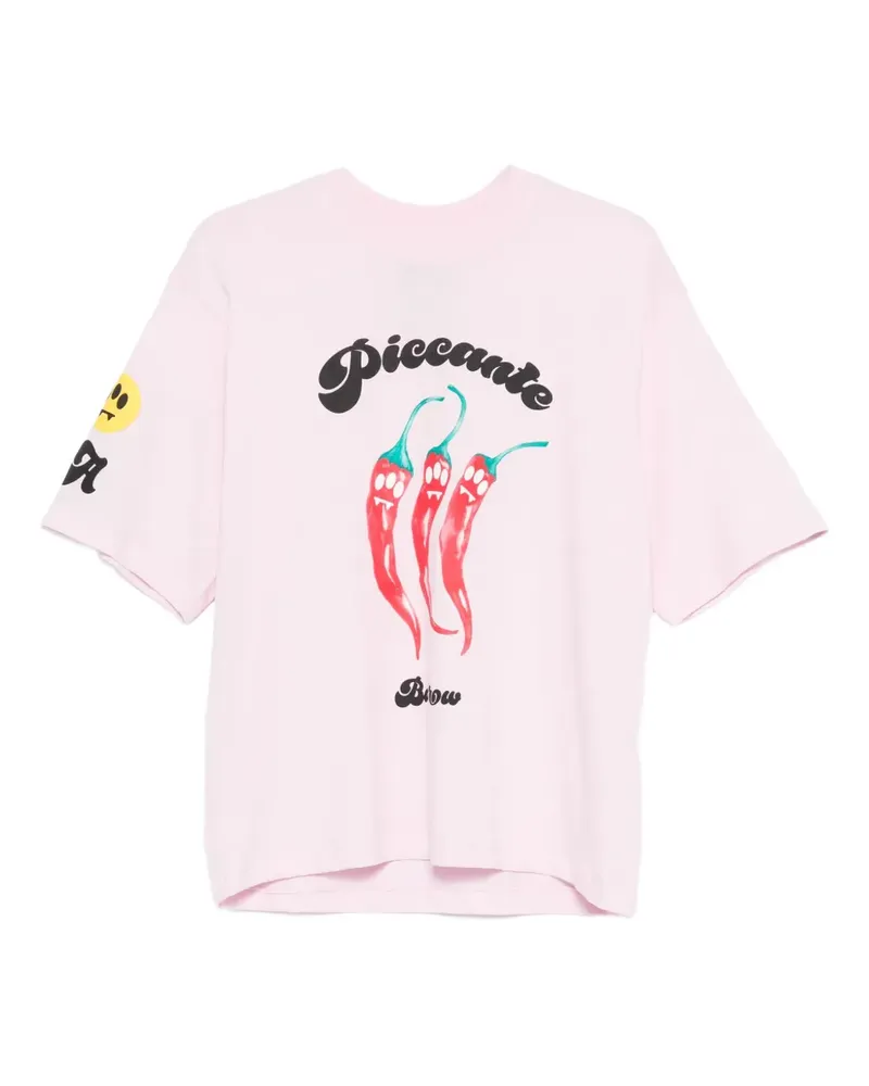 BARROW T-Shirt mit Chili-Print - Rosa Rosa