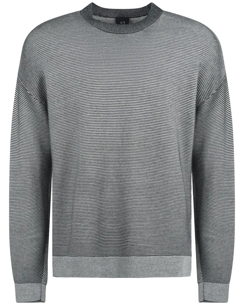 Armani Exchange Gerippter Pullover - Grün Grün