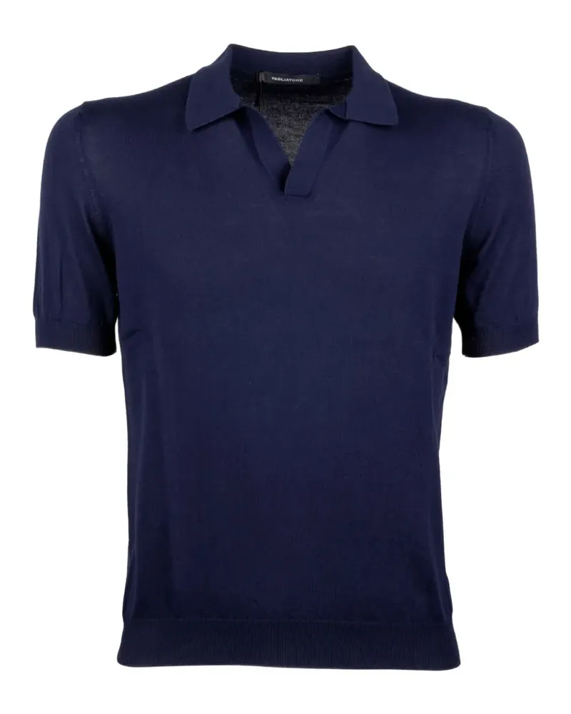 Tagliatore Gestricktes T-Shirt - Blau Blau