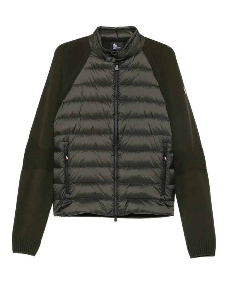 Moncler quilted-panel padded jacket - Grün Grün