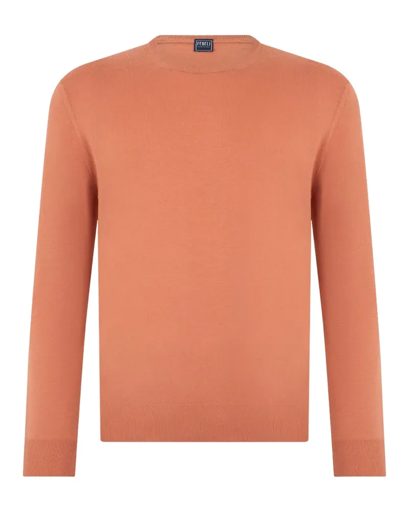 Fedeli cashmere crew-neck sweater - Orange Orange