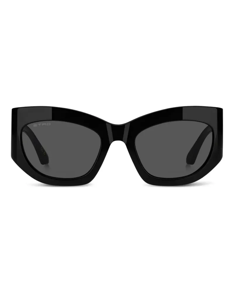 Etro Sonnenbrille mit geometrischem Gestell - Schwarz Schwarz