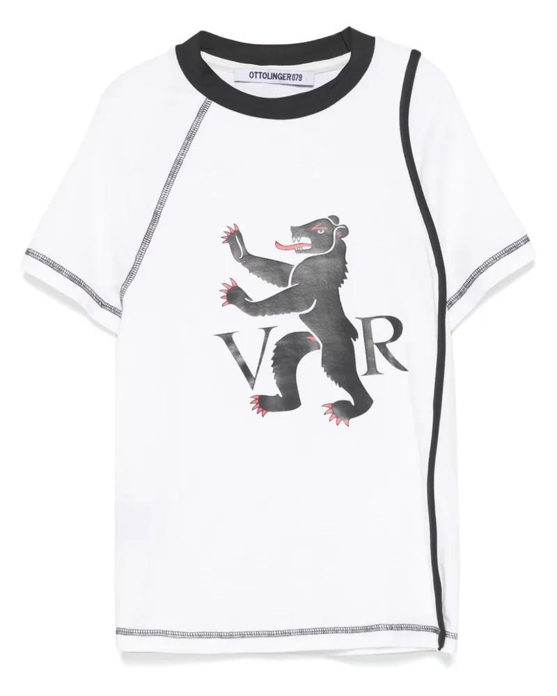 OTTOLINGER x 079 Damen The Bear T-Shirt - Weiß Weiß