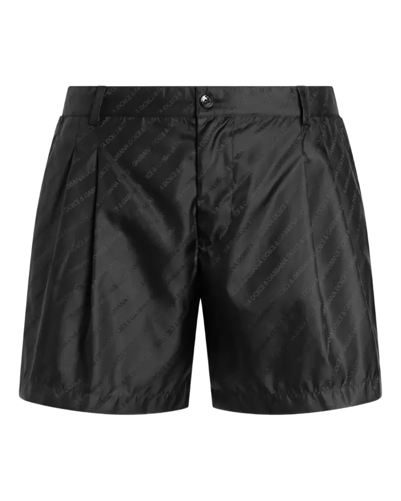 Dolce & Gabbana Shorts mit Jacquard-Logo - Schwarz Schwarz