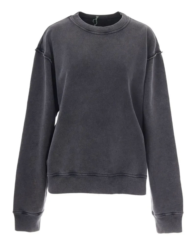 Haikure open-back raw-edge sweatshirt - Grau Grau