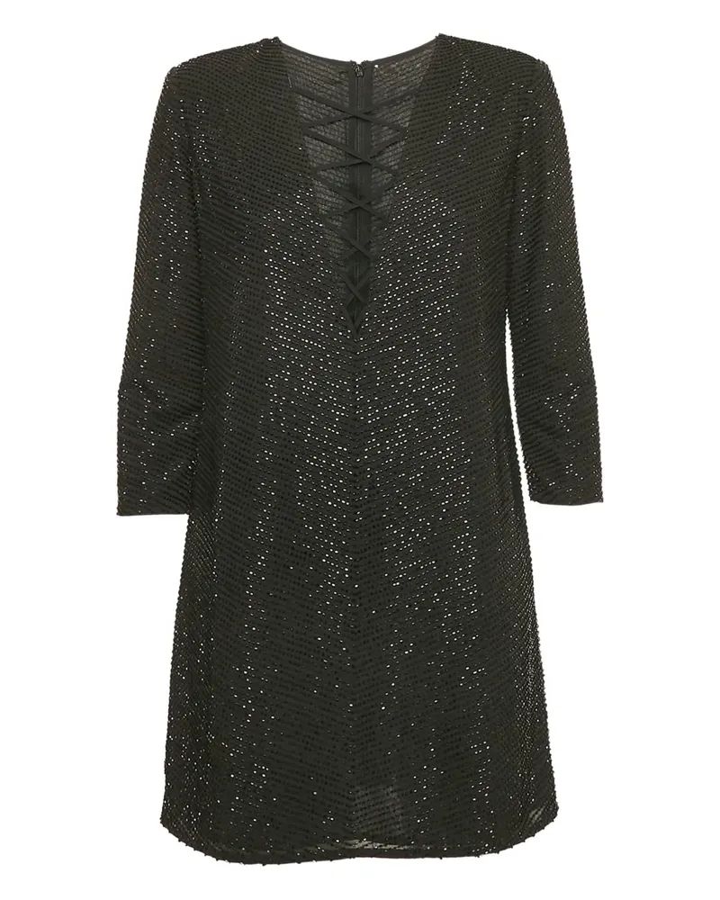 Elisabetta Franchi Pre-owned Minikleid mit Pailletten - Schwarz Schwarz