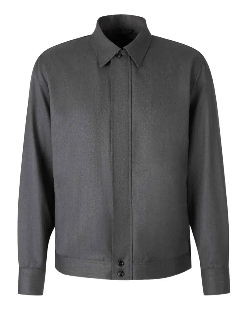 Brioni mélange-effect jacket - Grau Grau