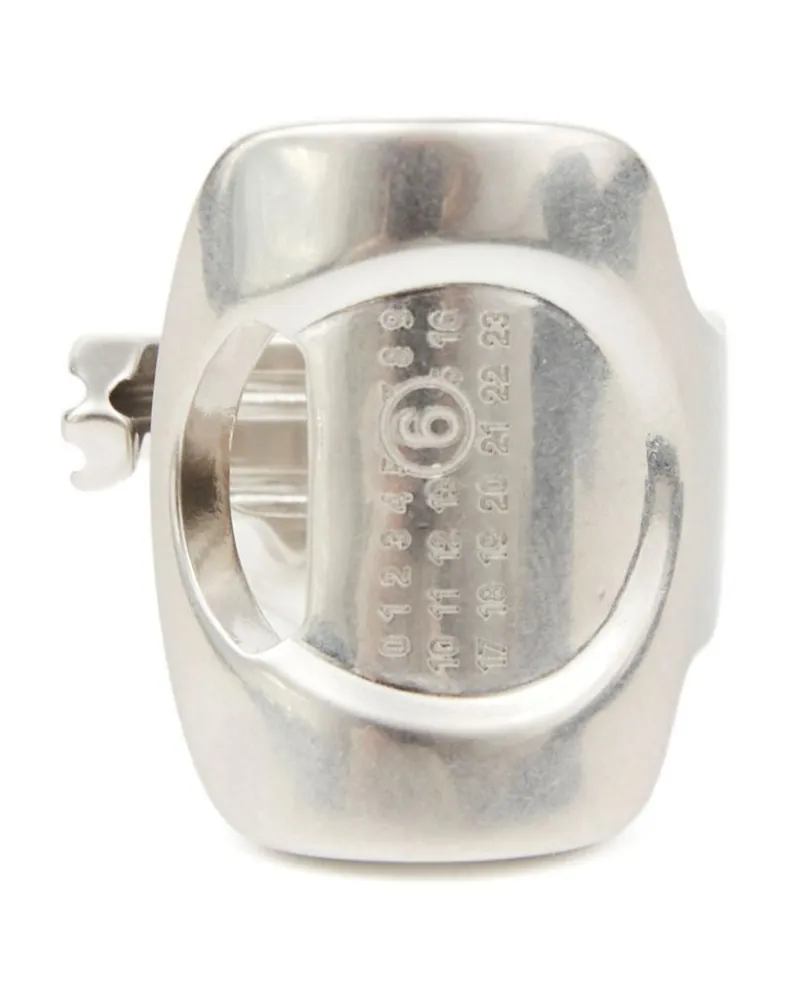 Maison Margiela Ring mit Gravur - Silber Silber