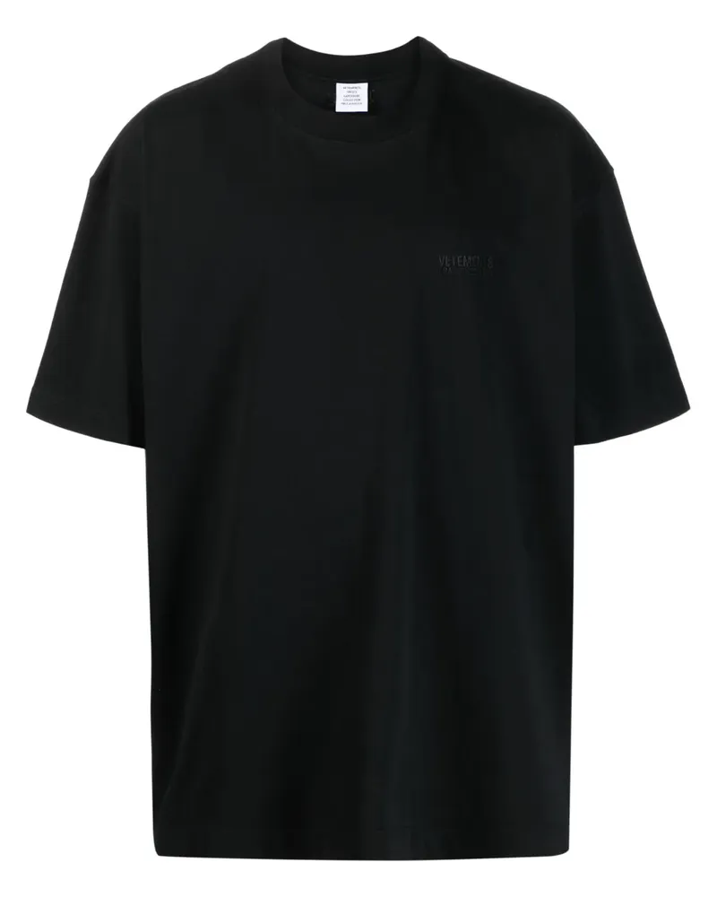 VETEMENTS T-Shirt mit Logo-Print - Schwarz Schwarz