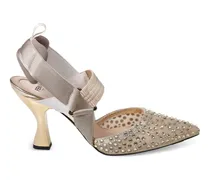 Colibrì crystal-embellished heeled pumps - Nude