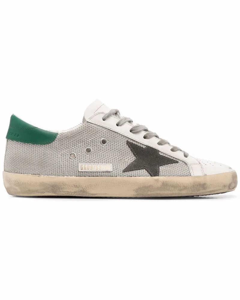 Golden Goose Super-Star Sneakers mit Mesh-Einsatz - Weiß Weiß