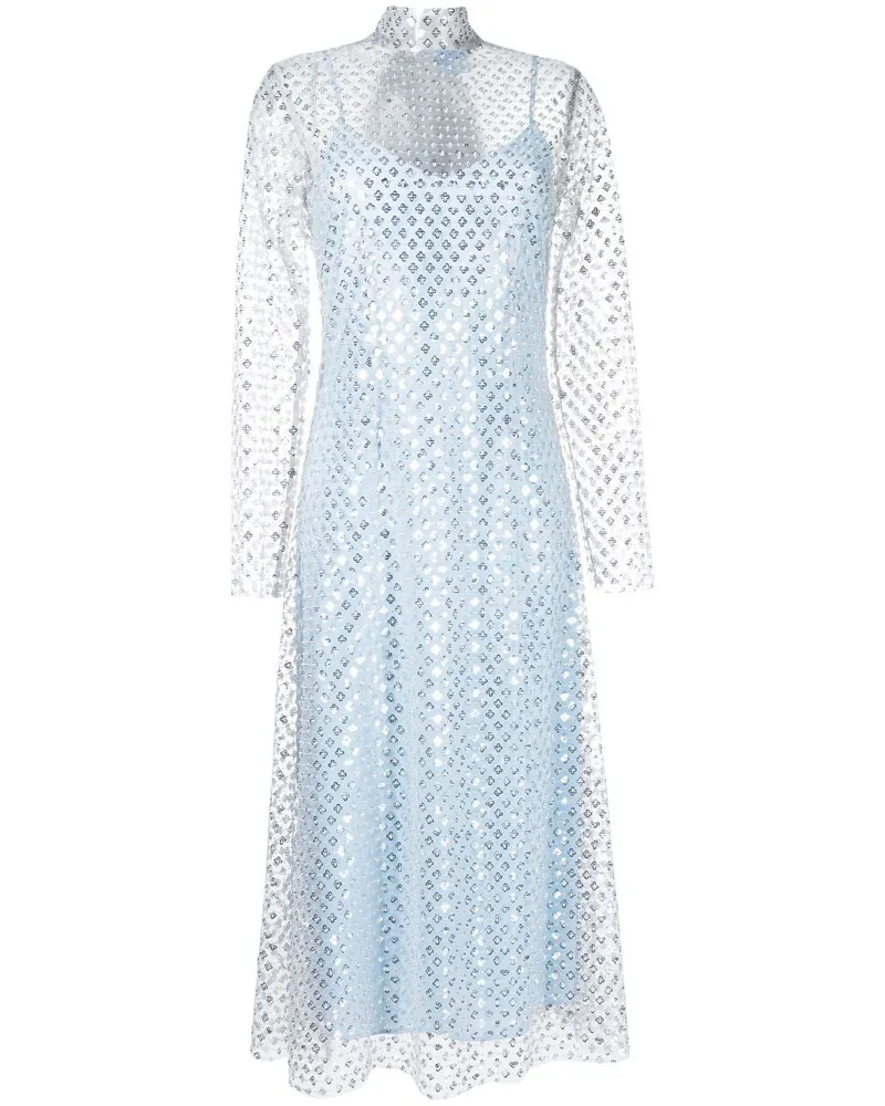 macgraw Langes Kleid mit Pailletten - Silber Silber