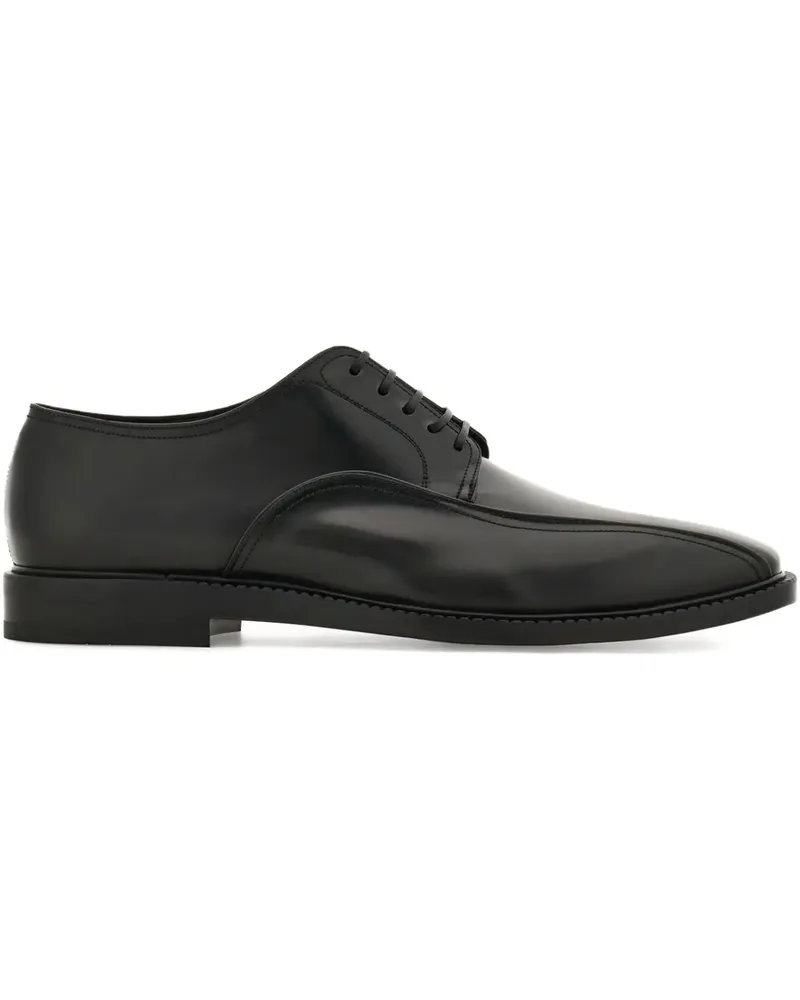 Ferragamo Derby-Schuhe mit Ziernähten - Schwarz Schwarz