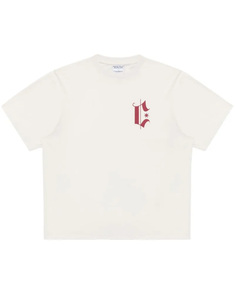 Marcelo Burlon | County of Milan Headletter T-Shirt Weiß
