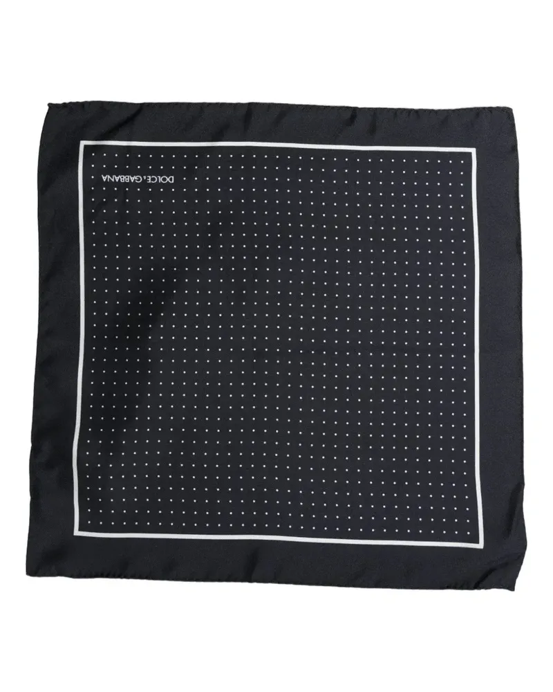 Dolce & Gabbana polka-dot silk pocket square - Schwarz Schwarz