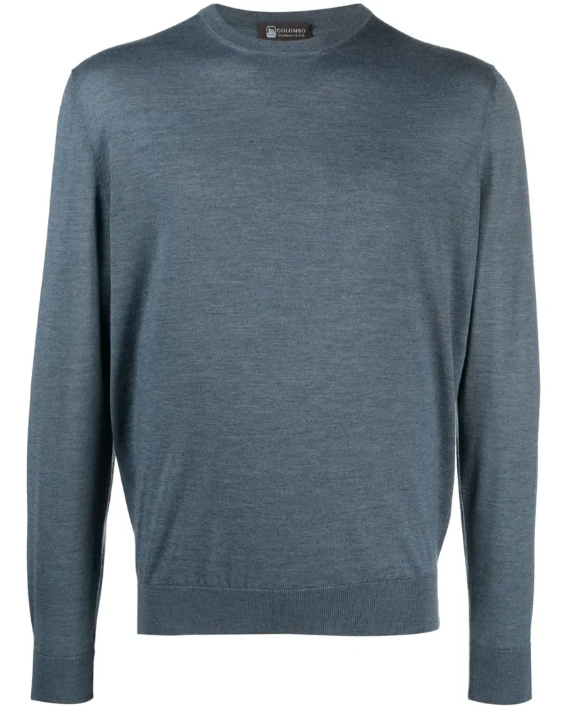 Colombo Fein gestrickter Pullover - Blau Blau