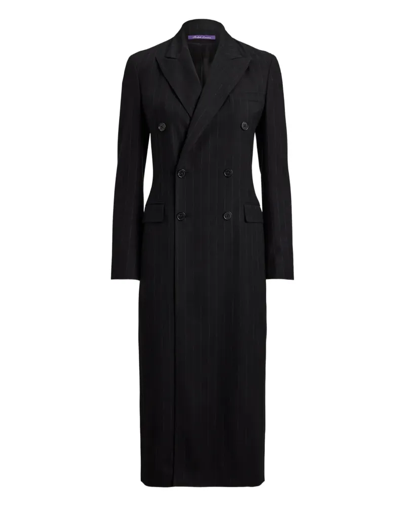 Ralph Lauren pinstripe double-breasted midi dress - Schwarz Schwarz