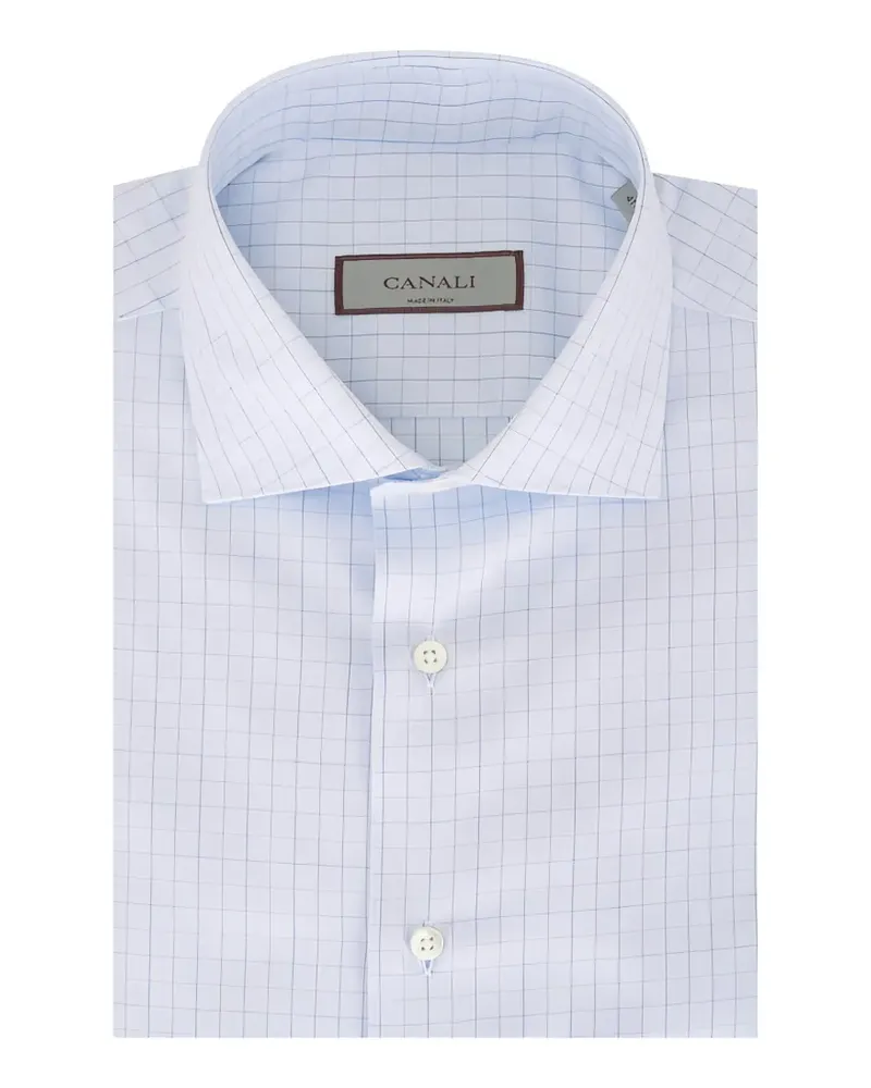 Canali Kariertes Hemd - Blau Blau