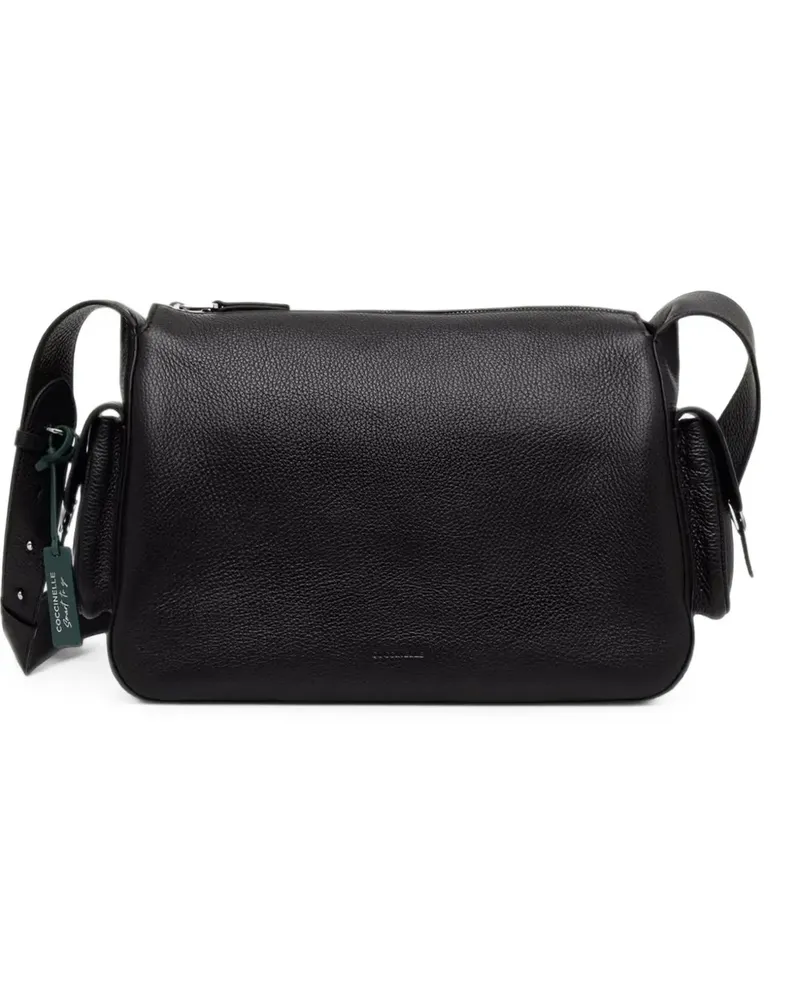 Coccinelle Schultertasche mit Logo-Print - Schwarz Schwarz