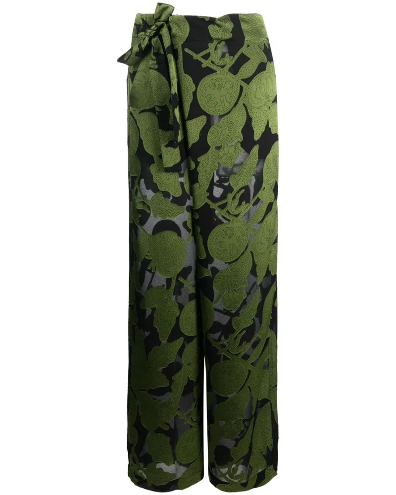 Henrik Vibskov Gewickelte Bluse mit Print - Grün Grün
