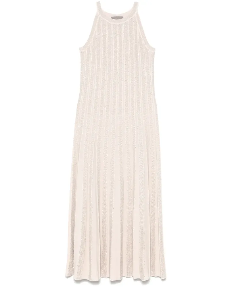 D.EXTERIOR Midikleid aus Lurex-Strick - Nude Nude