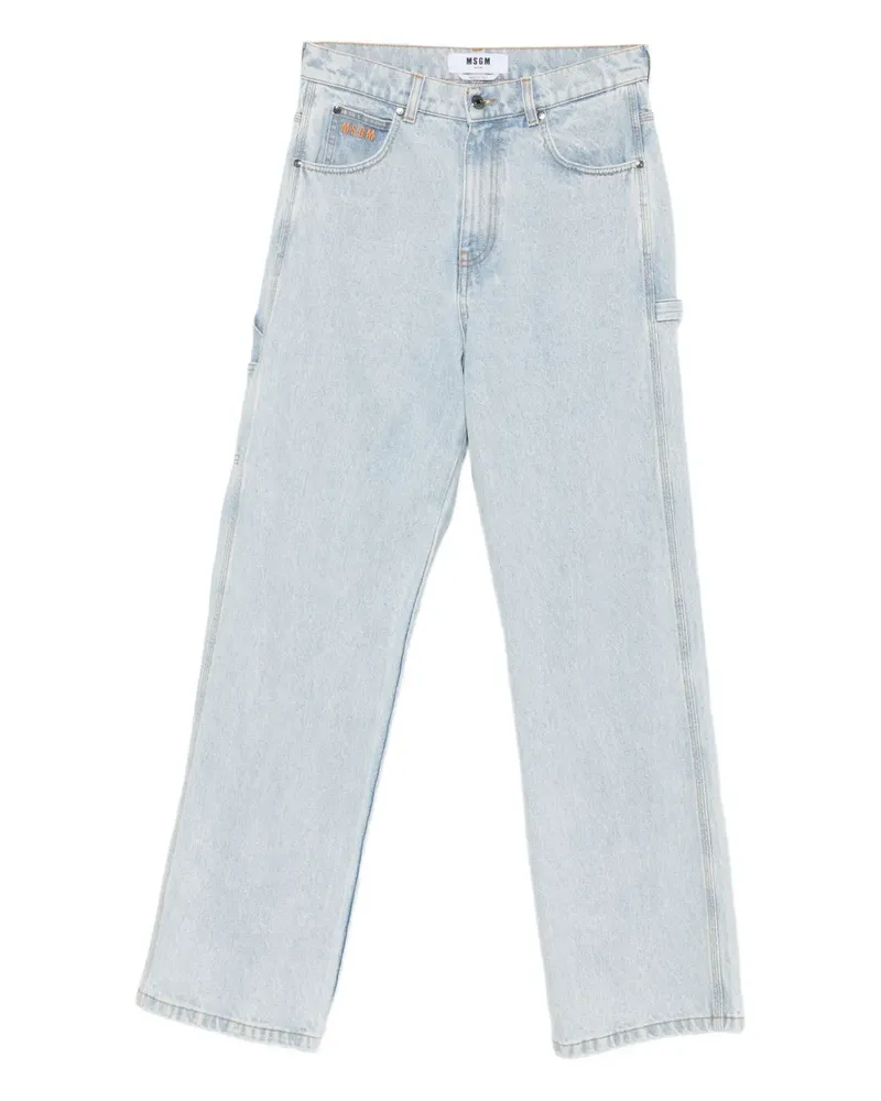 MSGM Carpenter-Jeans mit Logo-Stickerei - Blau Blau