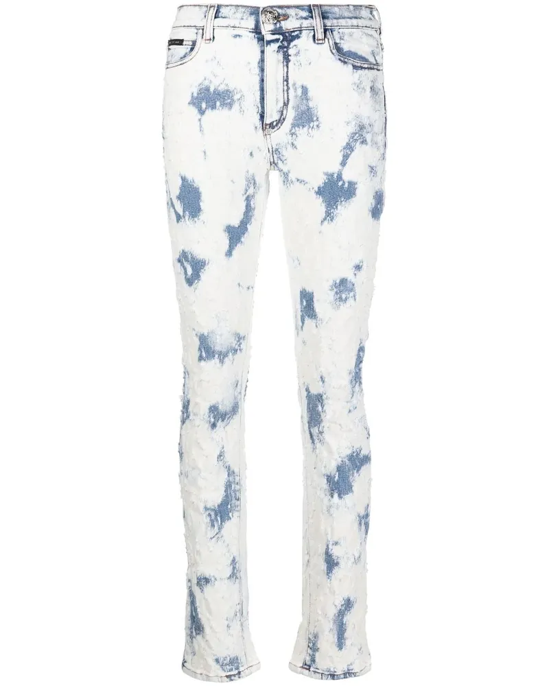 Philipp Plein Jeans mit Bleached-Effekt - Blau Blau