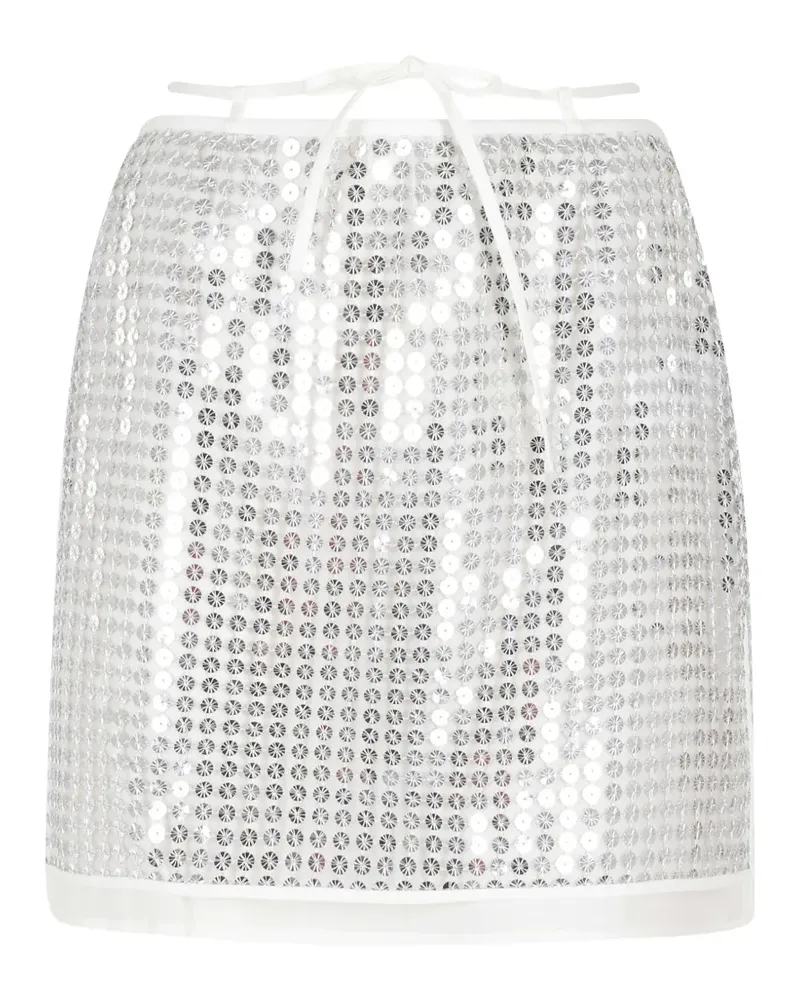 Isabelle Blanche sequinned mini skirt - Silber Silber